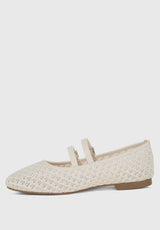 Warena Pin Buckle Strapped Ballerinas