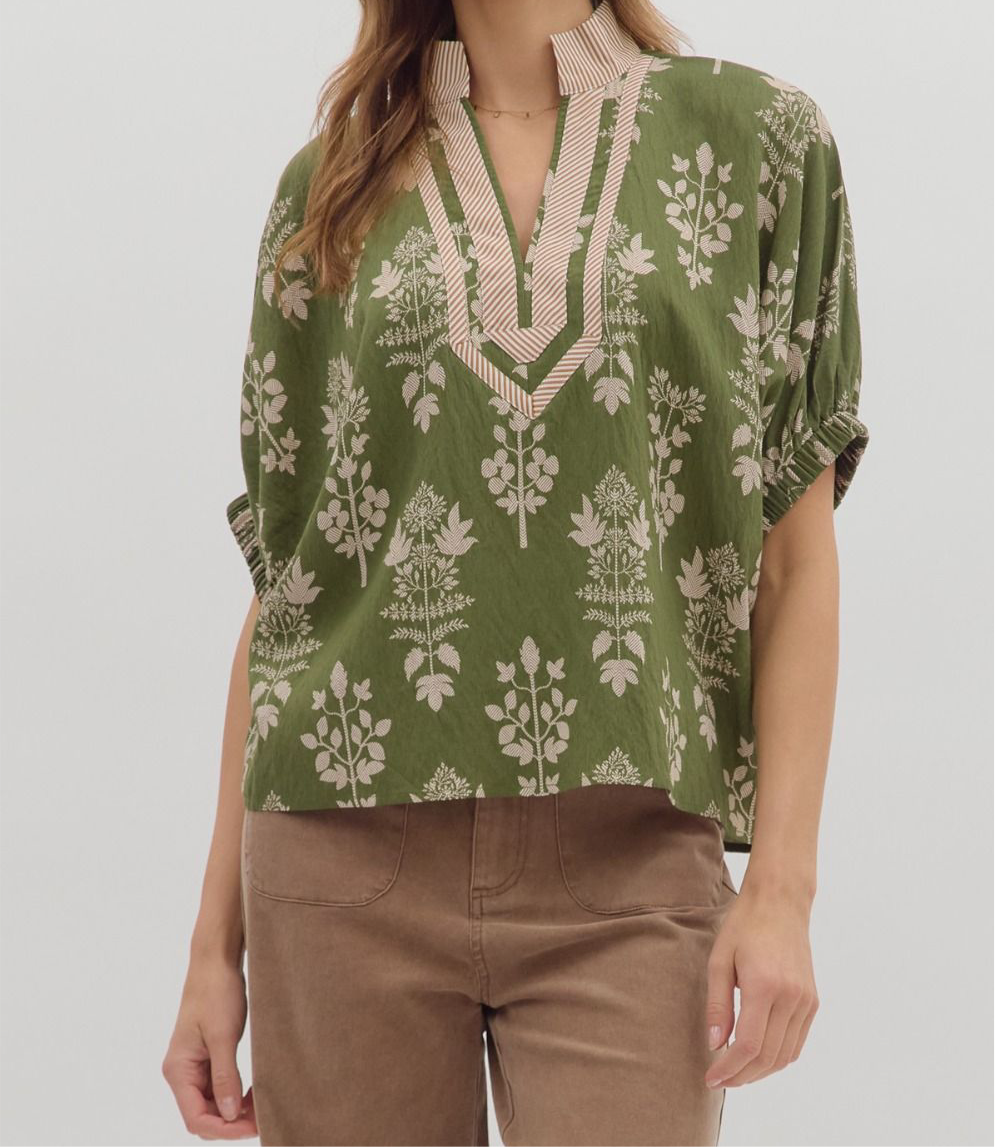 Kellie Print Dolman Top