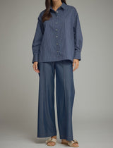 Dakota Navy Striped Top