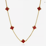 A Littles Signature Red Clover Necklace