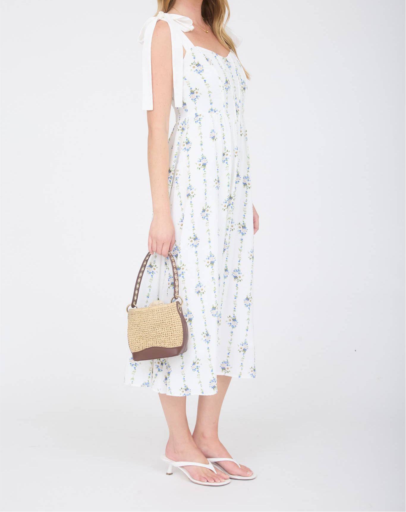 Sidni Tie Strap Midi Dress