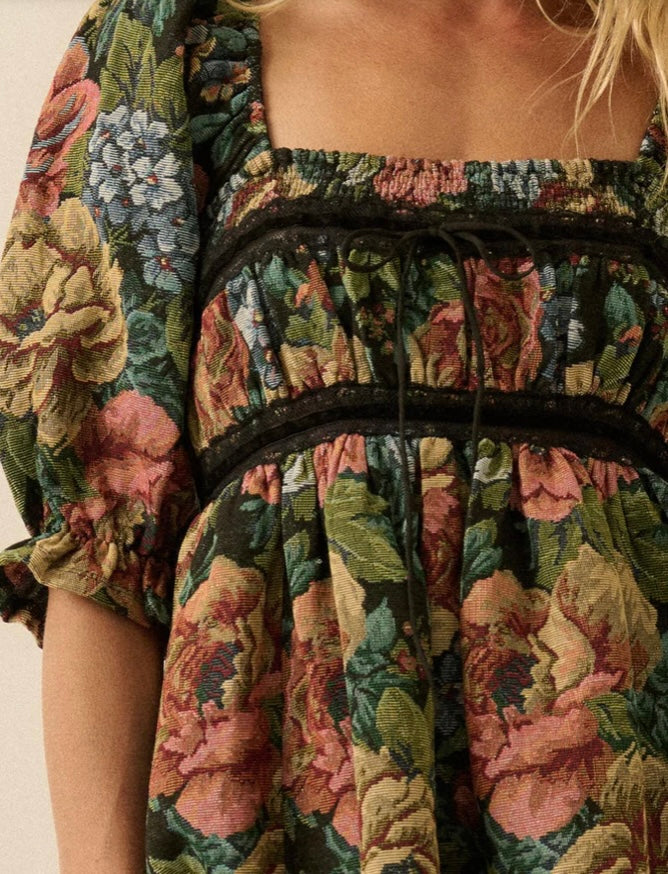 Stevan Floral Jacquard Dress