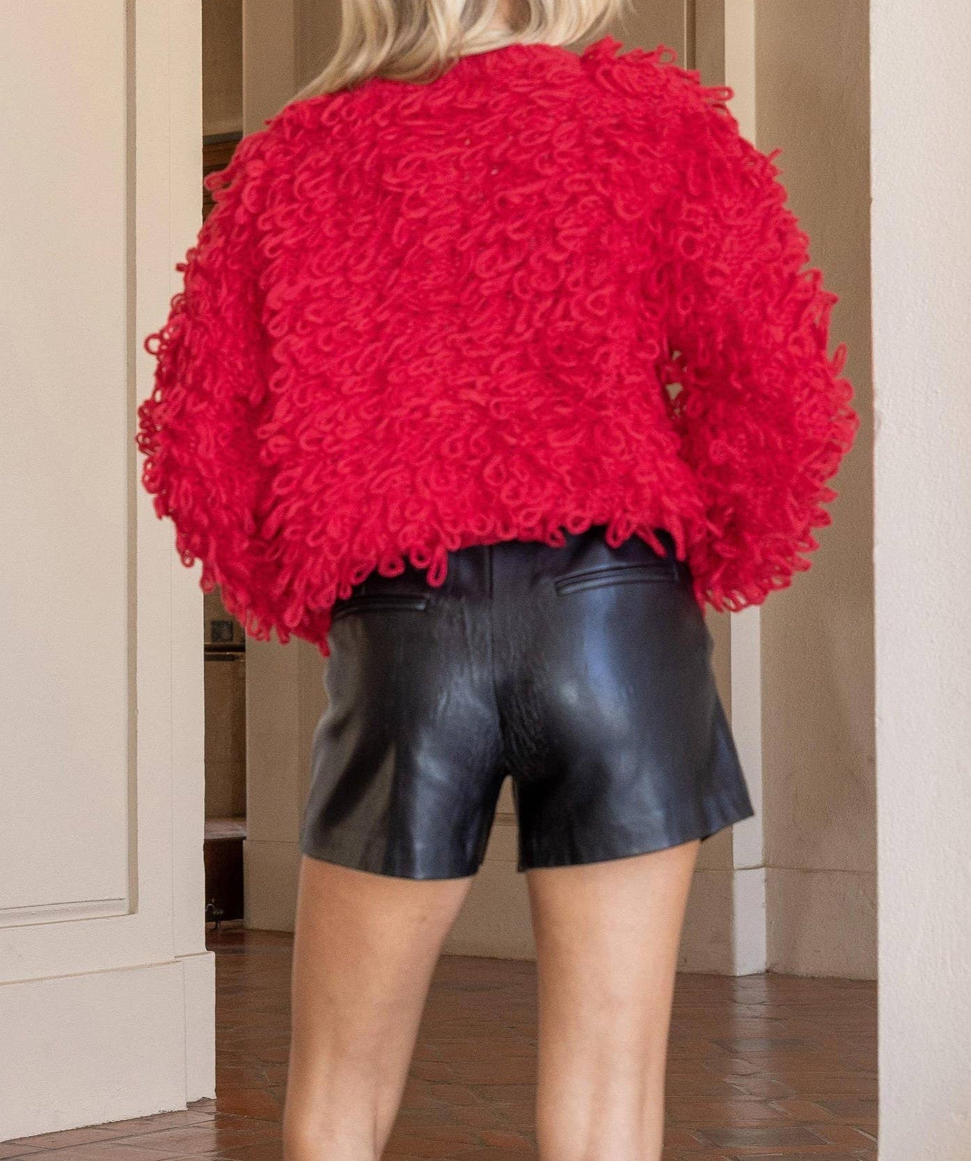 Dollie Fringe Shaggy Sweater Jacket