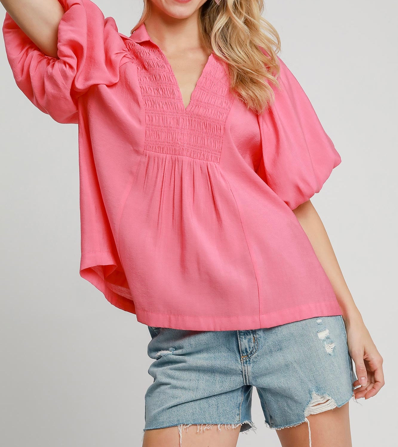 Camill Coral Pink Top