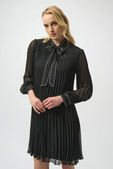 JR Pleated Chiffon A-Line Dress