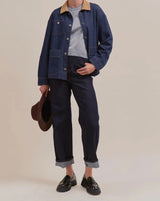 Indigo Denim Pinstripe Jacket