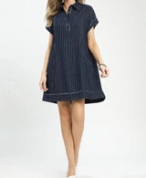 Kenzi Pinstripe Mini Dress