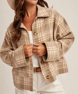 Bobbi Plaid Button Down Jacket