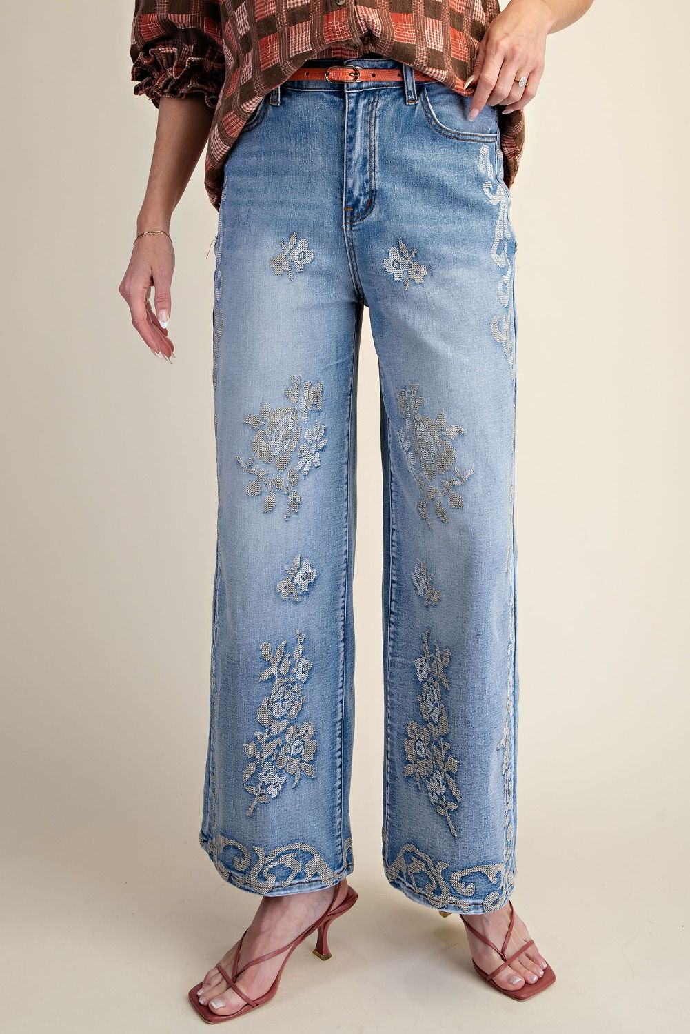 Grayson Embroidered Detail Jeans