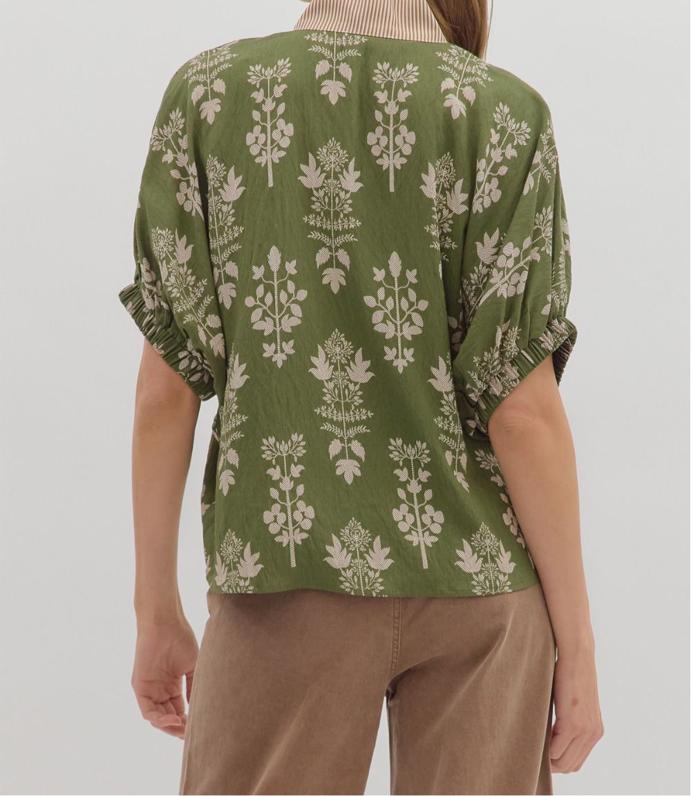 Kellie Print Dolman Top