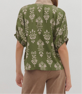 Kellie Print Dolman Top
