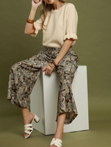 Mallory Print Wide Leg Pant