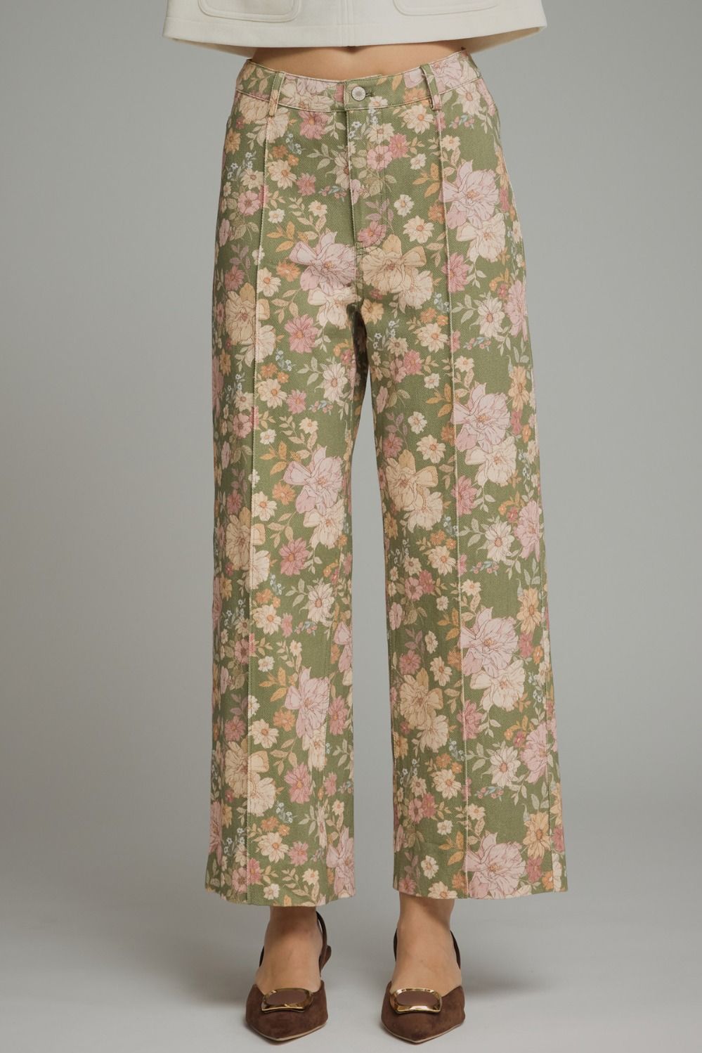 Ivanna Olive Floral Pant