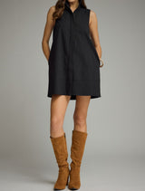 Elliot Stand Collar Sleeveless Dress