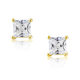 Sahira Gold Radiant Cut Studs