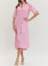 Jennifer Striped Midi Dress