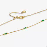 A Littles Green CZ Necklace