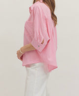 Pamela Pink Striped Top