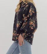 Bethany Floral Print Long-Sleeve Top