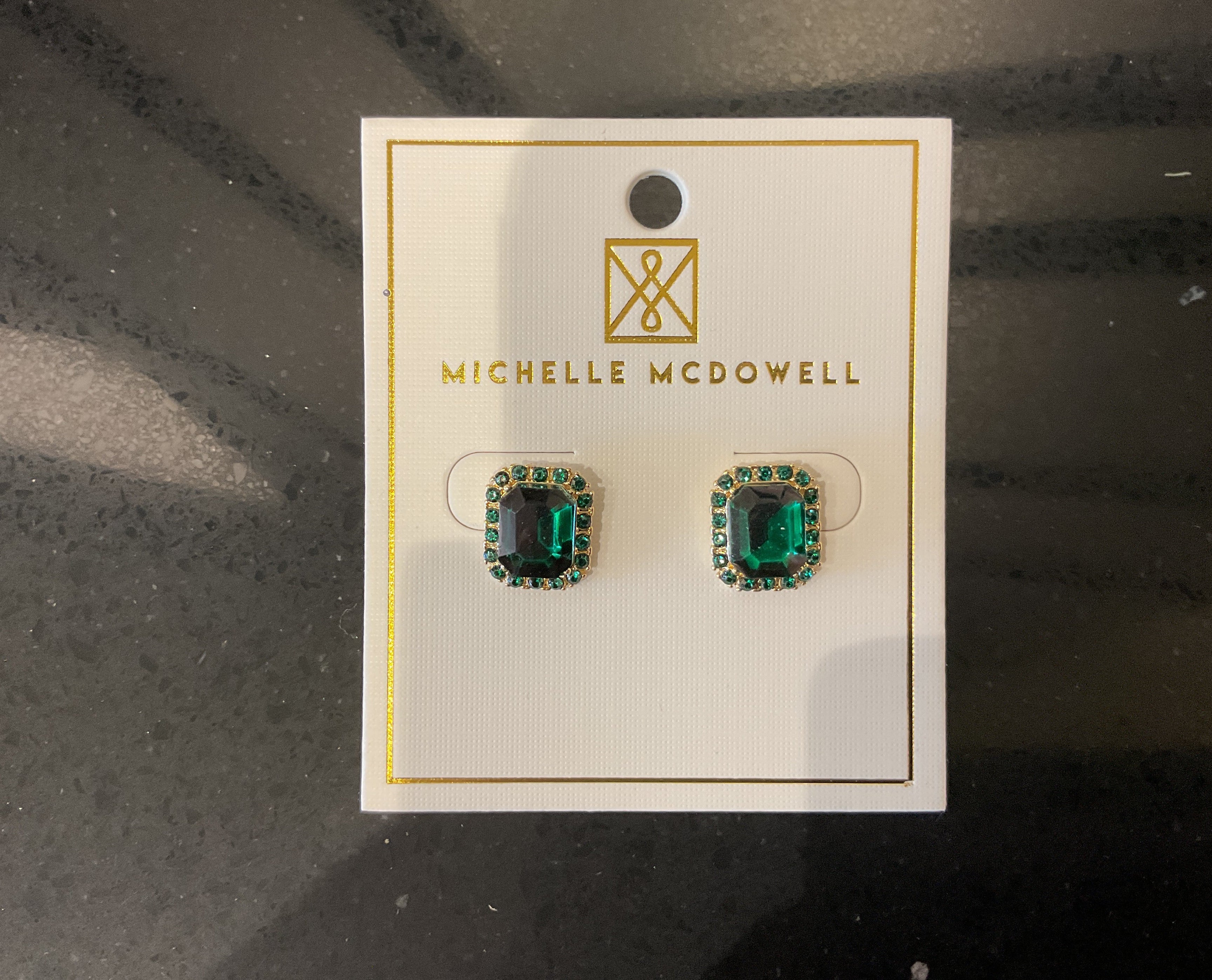 Michelle McDowell Red and Green Earrings