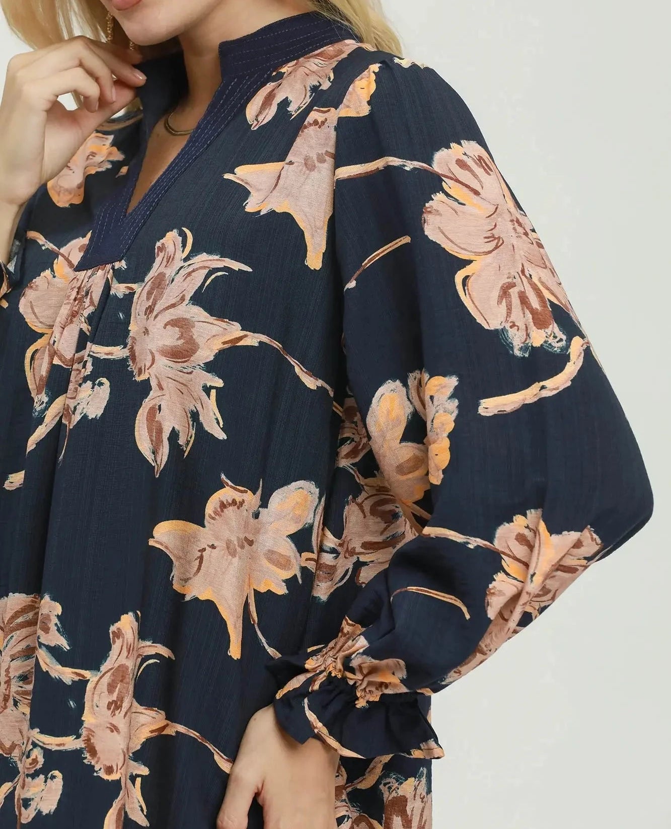 Maxine V-Necklace Print Dress