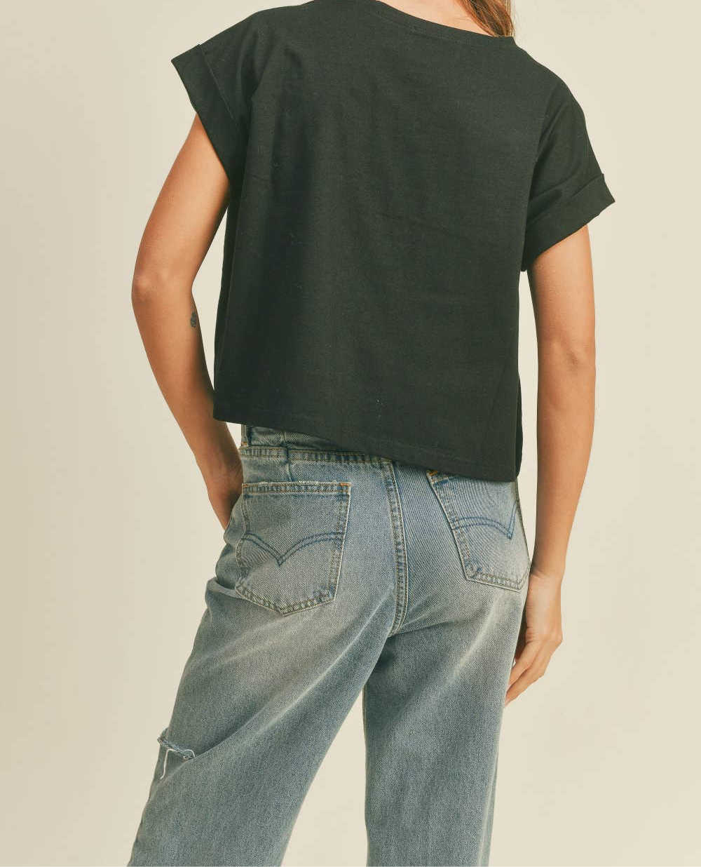 Harrison Cuffed Sleeve Tee