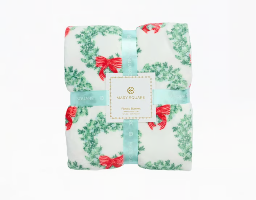 Mary Square Fleece Blanket