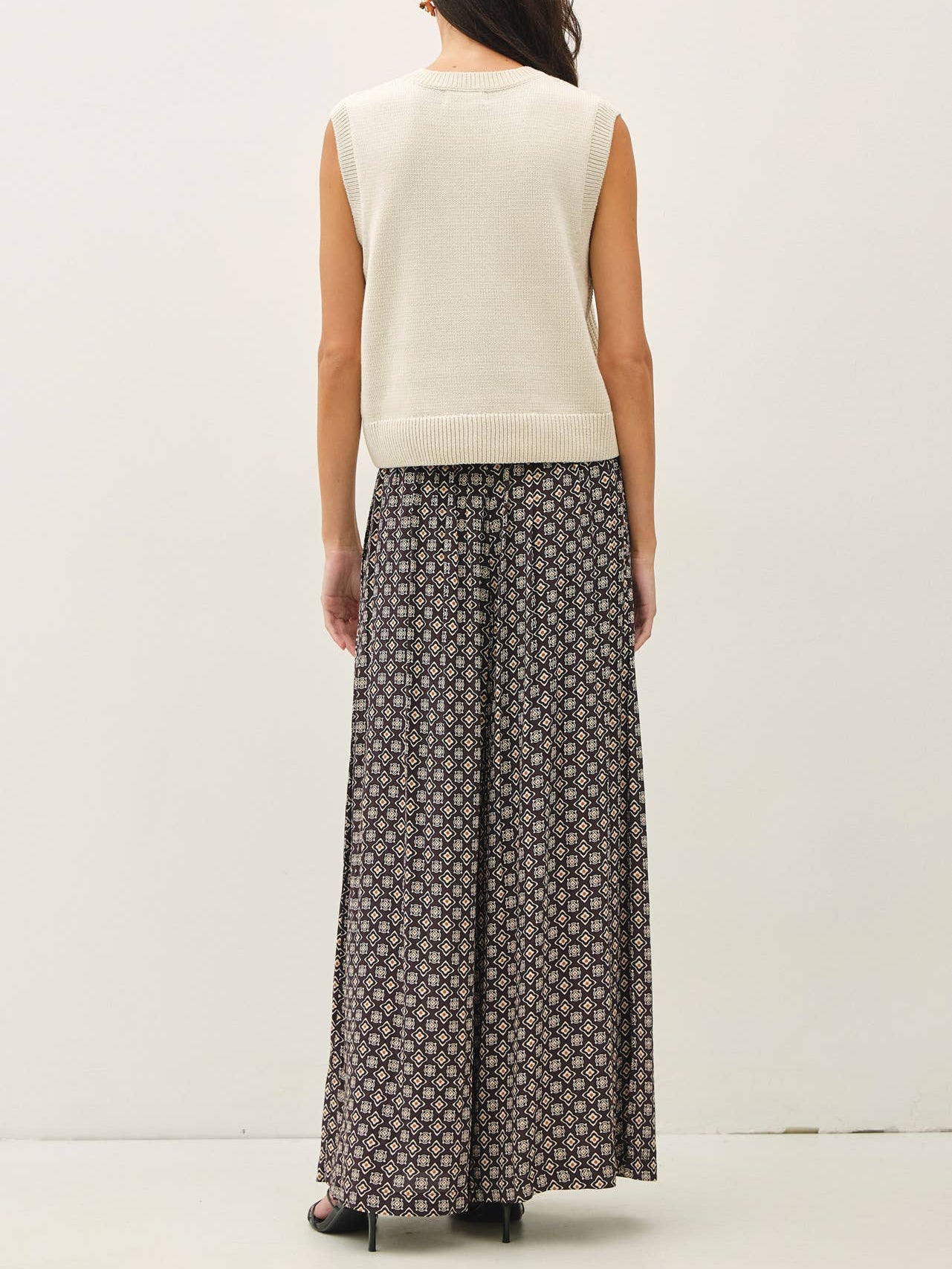 Paisley Print Wide Leg Pant