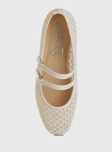 Warena Pin Buckle Strapped Ballerinas