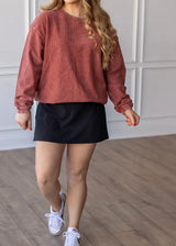 Hello Fall Ribbed Sweatshirts