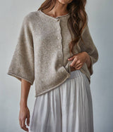 Kya 3/4 Sleeve Button Up Cardigan