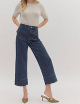 Florence Cropped Wide-Leg Jeans