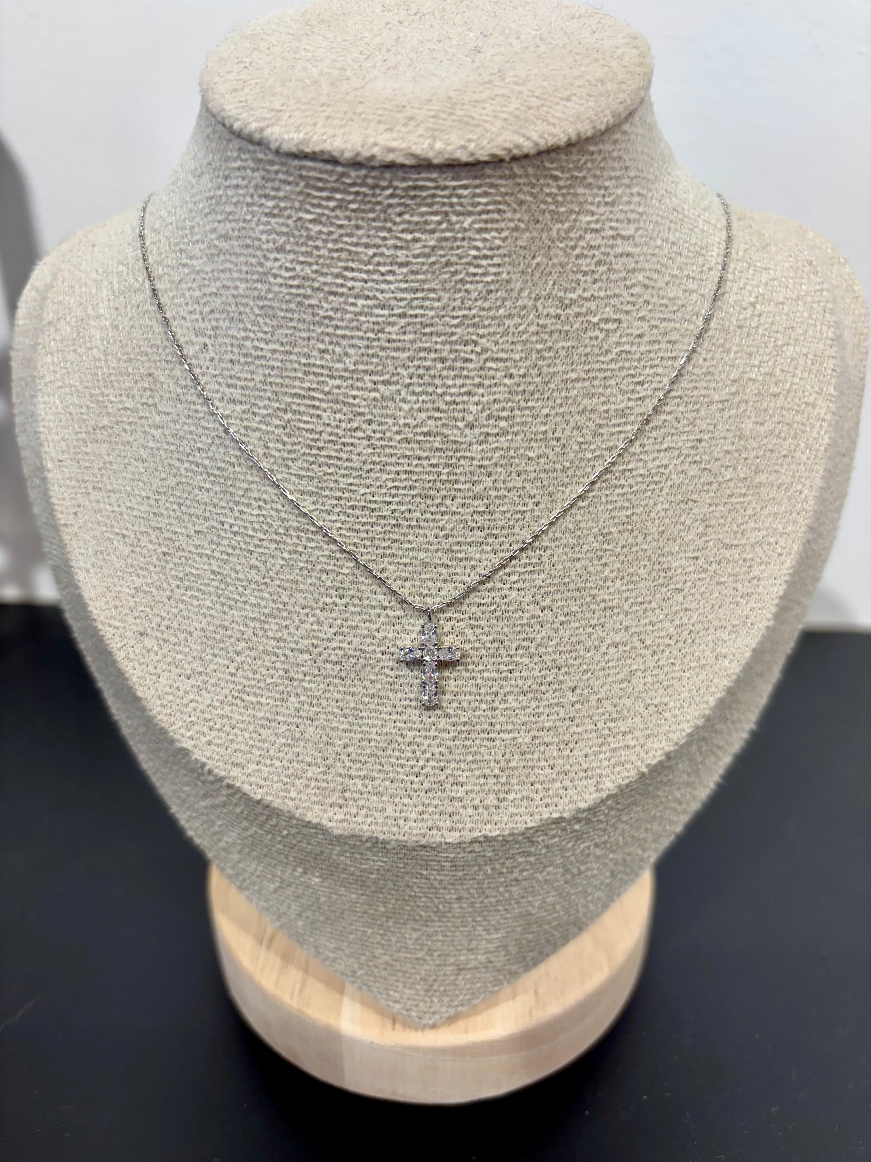 Silver Diamond Cross