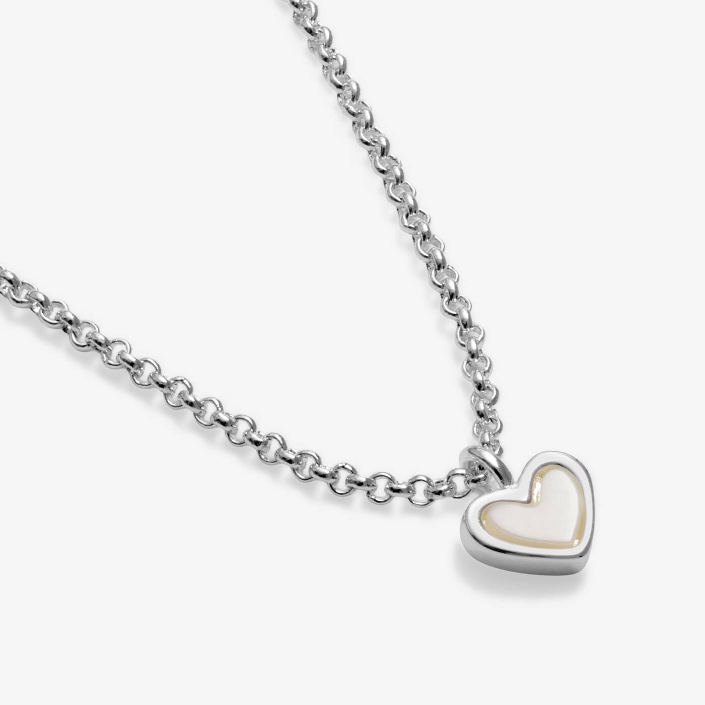 A Littles & Co Mother Of Pearl Heart Necklace