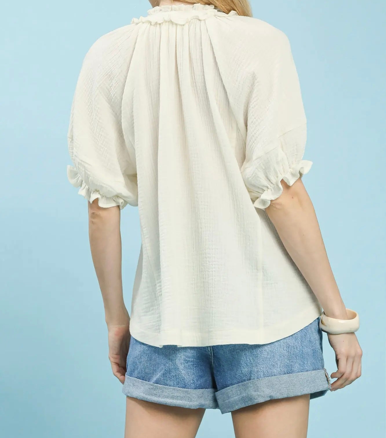 Courtney Ruffle Sleeve Top