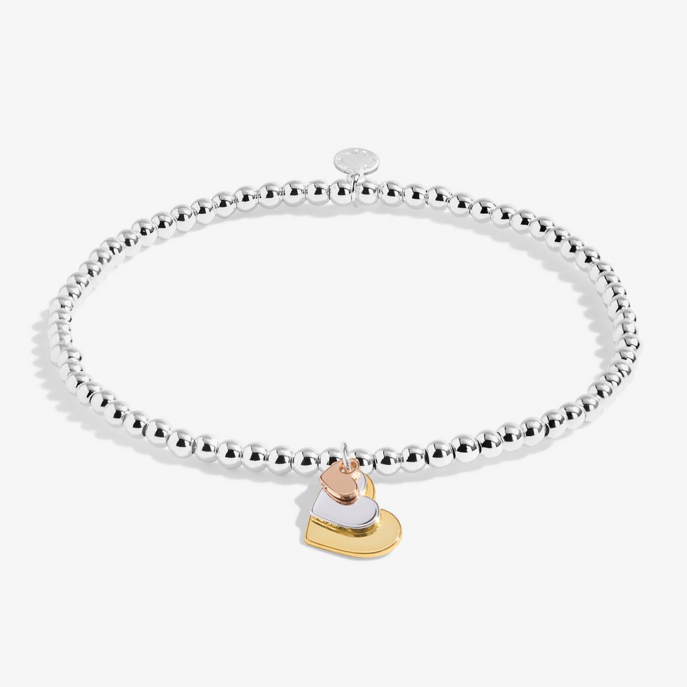 A Littles & Co 'Three Generations' Bracelet In Silver, Gold-Tone, And Rose Gold-Tone Plating