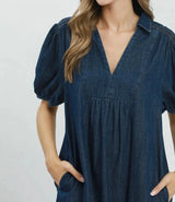 Cassie Denim Tiered Dress