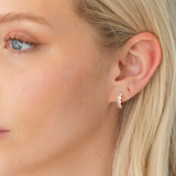 Silver Dot Bar Studs