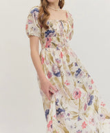 Grace Botanical Print Midi Dress
