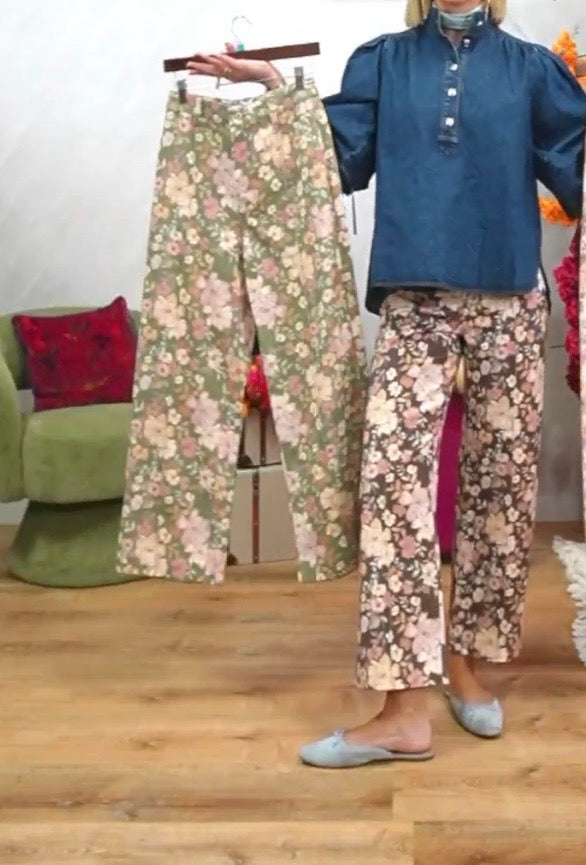 Ivanna Olive Floral Pant