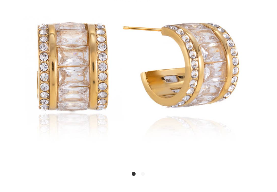 Baguette Hoop Earrings