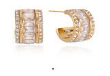 Baguette Hoop Earrings