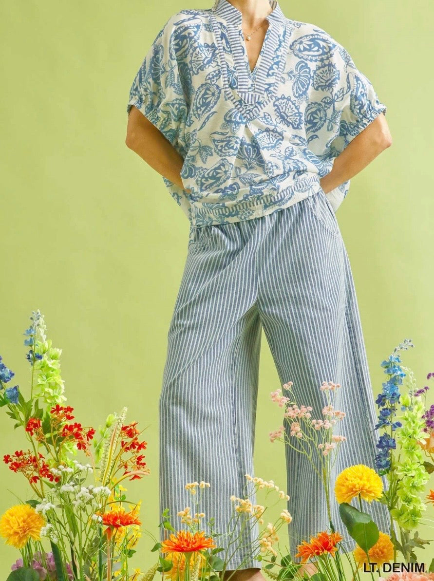 Stormy Stone Wash Stripe Pant