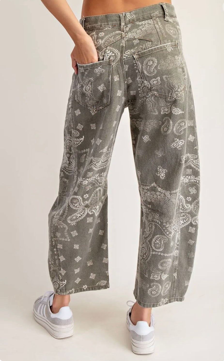 Army Paisley Barrel Pant