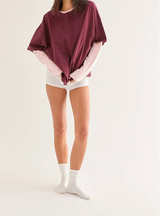Dark Cherry Oversized T-Shirt