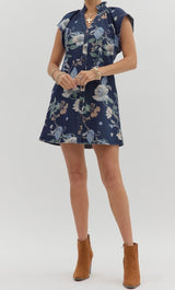 Meadow Denim Floral Dress