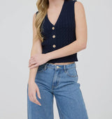 Jenna Cable-Knit Sweater Vest
