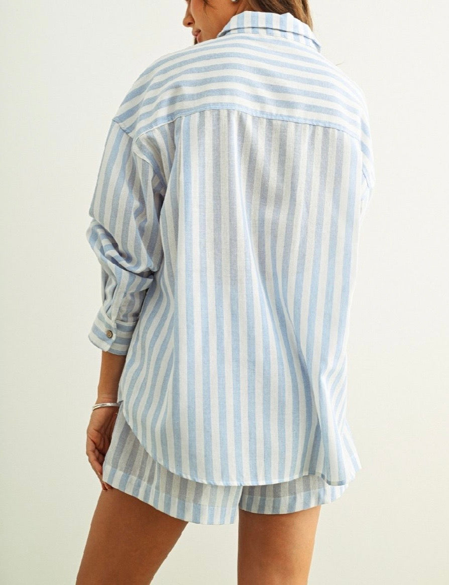 Danielle Striped Button Down Shirt
