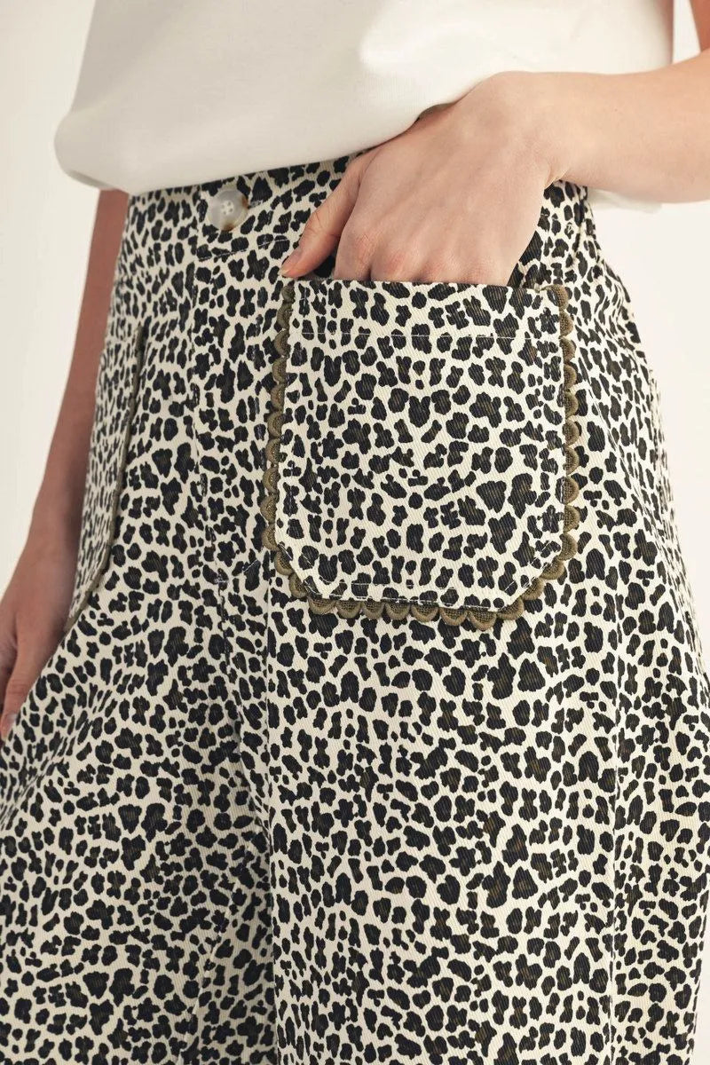 Samantha Wide Leg Leopard Pants
