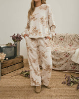 Floral Toile Long Sleeve Top